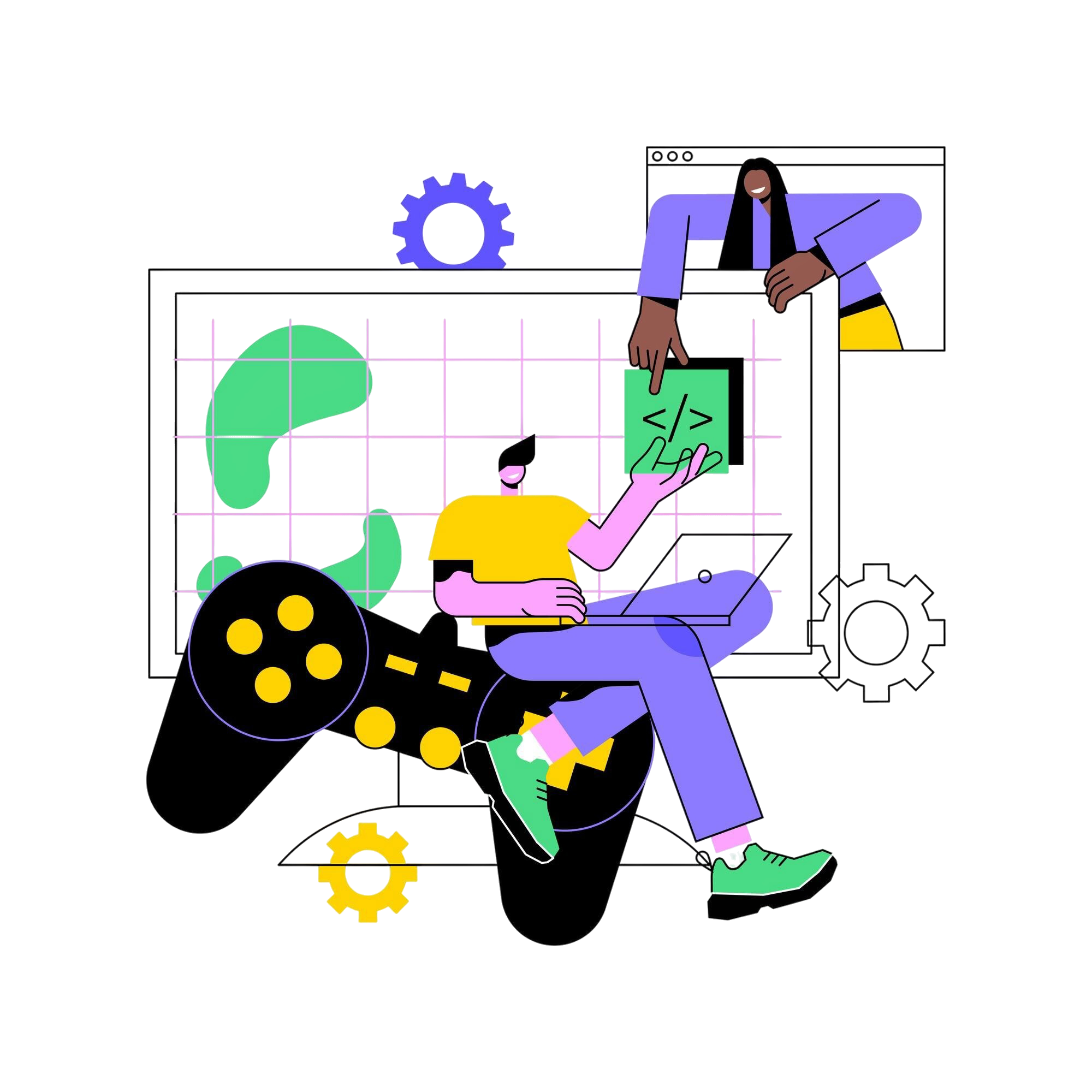 computer-games-development-abstract-concept-vector-illustration